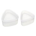 thumbnail image 3 of Molde triangular para hacer bolas de arroz, caja bento portátil multifuncional para almacenar alimentos en el hogar, molde triangular para hacer sushi claro, 3 of 7