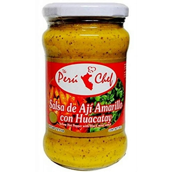 The Peru Chef Aji Amarillo con Huacatay - Yellow Hot Pepper with Black Mint Sauce 10.5oz