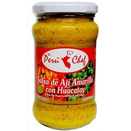 The Peru Chef Aji Amarillo con Huacatay - Yellow Hot Pepper with Black Mint Sauce 10.5oz