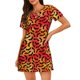 thumbnail image 1 of Fotbe Flying Black Bat Bata de Dormir para Mujer con Estampado, Camisón de Algodón de Manga Corta, Ropa de Dormir Casual, 1 of 6