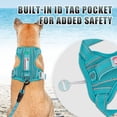 thumbnail image 6 of BARKBAY No Pull Dog Harness Large Reflective Dog Harness with Front Clip and Easy Control Handle for Walking Training Running with ID tag Pocket(Blue,S), 6 of 11