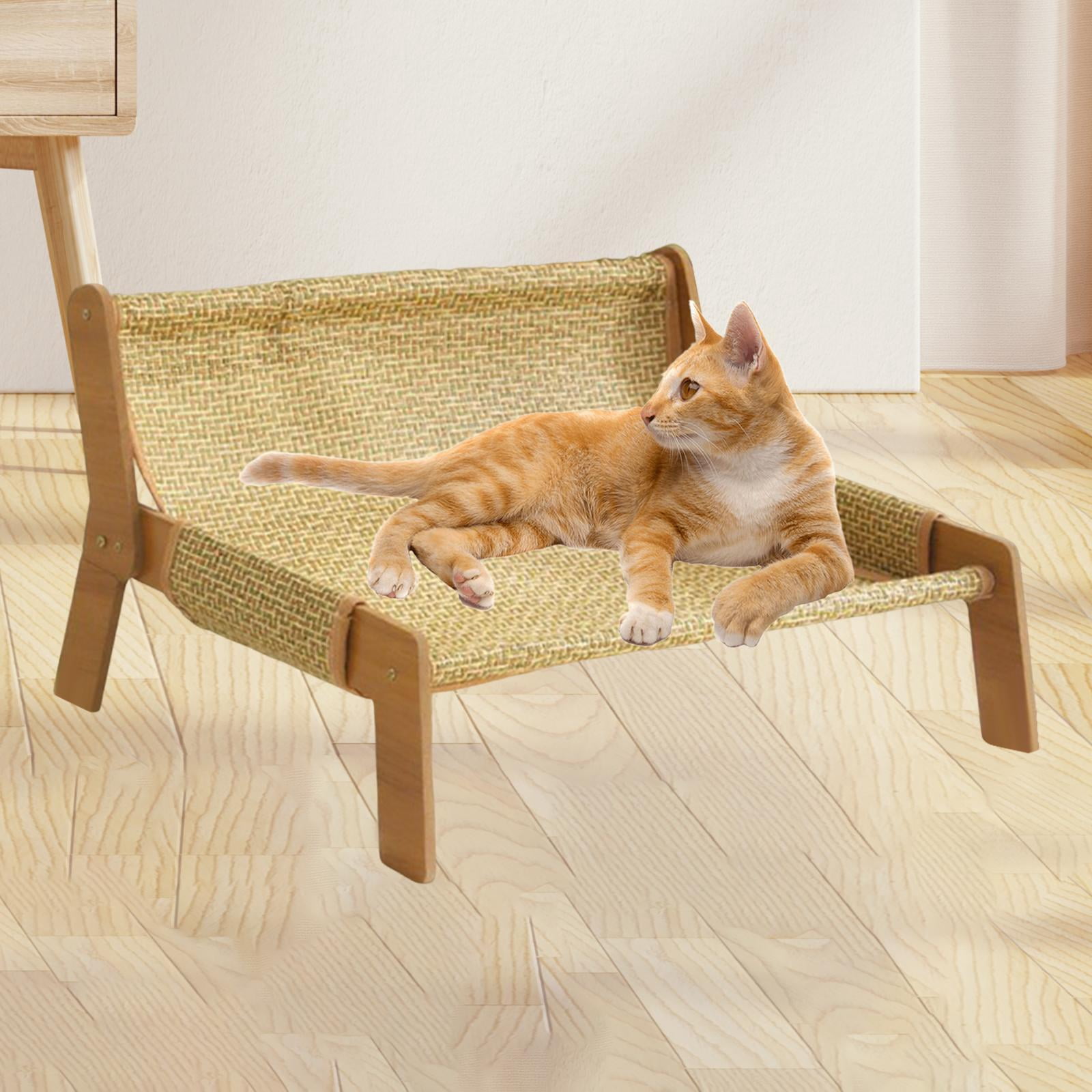 EHJRE 2-in-1 Cat Scratching Post, Lounger, Couch, Furniture Protector, Accessories for Cats to Sleep And Play, Comfortable, 52 X 44 X 29 Cm, Kitten Toy Cooling Cushion