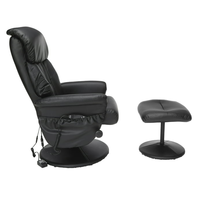 OFM Essentials Collection Heated Shiatsu Massage Bonded Leather