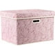 thumbnail image 1 of Cajas de Almacenamiento Plegables Grandes con Tapas 1 Paquete Caja de Almacenamiento de Tela Decorativa Organizador de Cubos Rosa 25 x 20 x 17 cm JM, 1 of 5