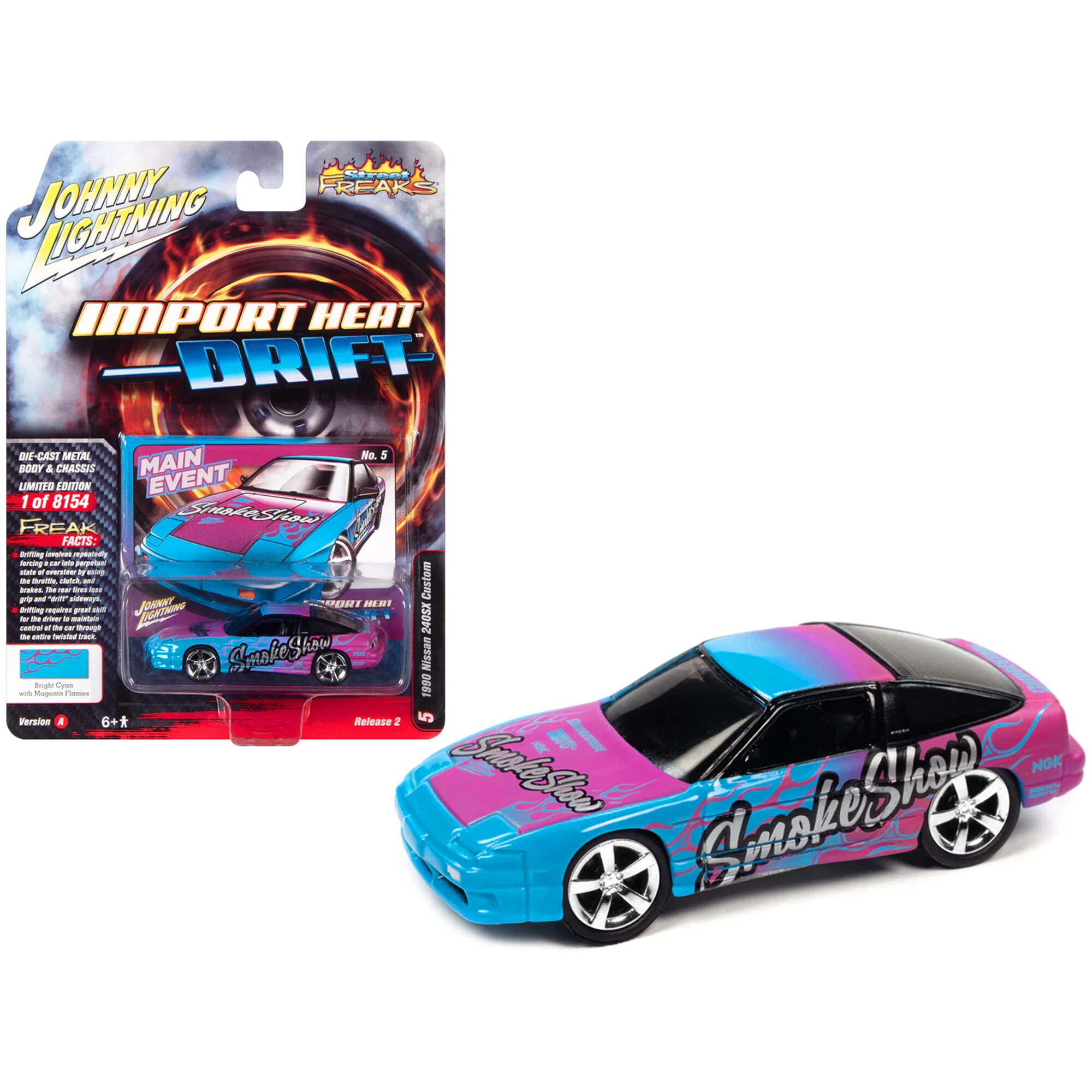 Johnny Lightning 1:64 Street Freaks Ver A 1985 Nissan 300Zx White