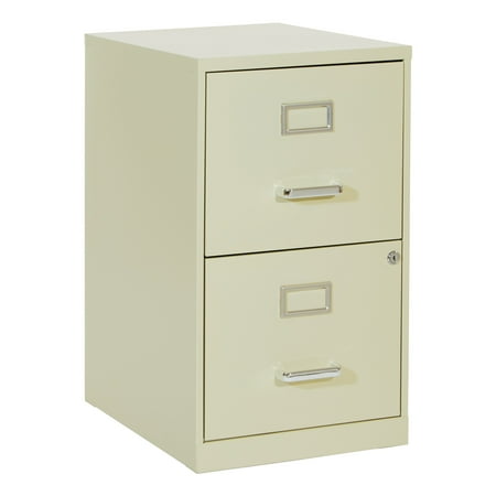 UPC: 0090234569312 | OSP Home Furnishings 2 Drawer Locking Metal File Cabinet in Tan