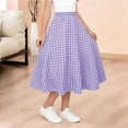 thumbnail image 4 of QTBIUQ Girls Plaid Maxi Skirt Elastic Waist Skirt with Pockets Casual Comfortable Long Skirt, 4 of 7