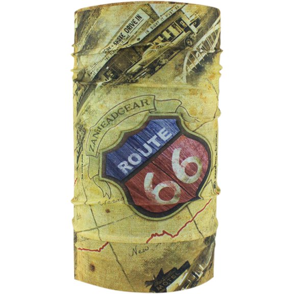 Zan Headgear Fleece-Lined Motley Tube (One Size Fits Most, Mother Road)