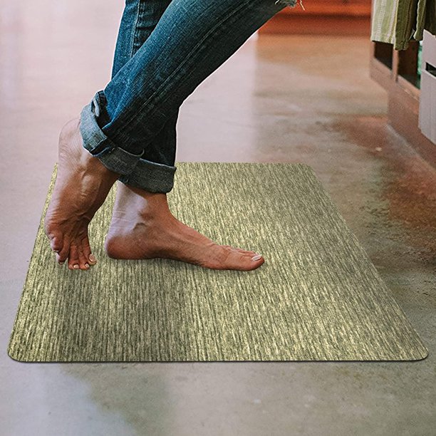 Floor Mat UltraThin Kitchen Rug 35”x 23” Mix Gray