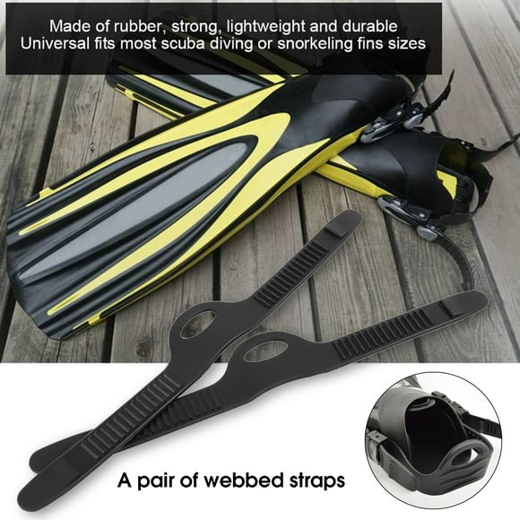 1 Pair Universal Fin Flippers Strap Quick Release Not Easy to Break Lightweight Diving Fin Strap for Water Sports