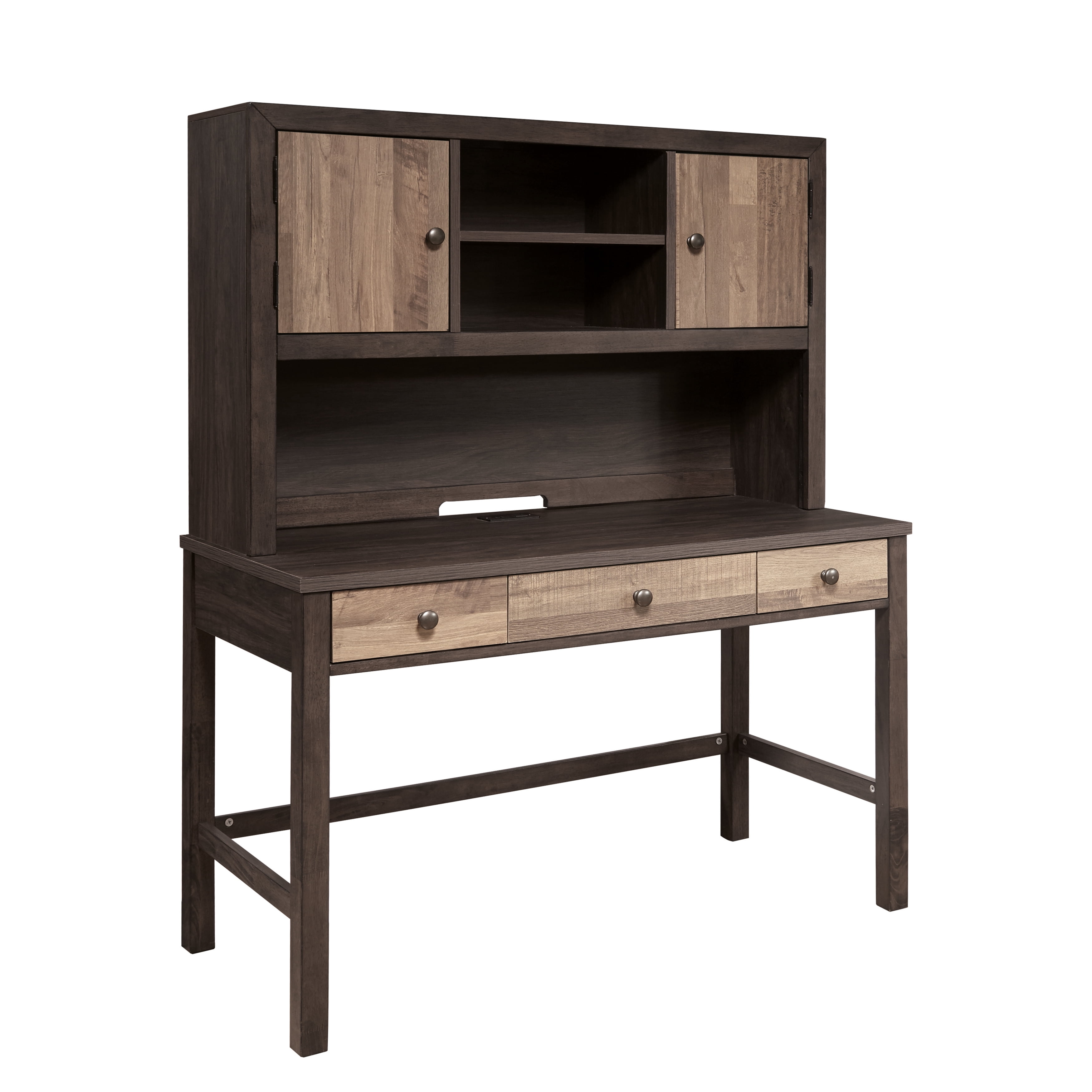 Home Meridian Harrison Youth Bedroom Desk with USB in Brown