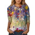 thumbnail image 1 of Fvwitlyh T-Shirts à Manches Longues pour Femmes Adaptés pour la Journée de St Pa, Col Rond, Manches Courtes, Tunique, Blouse Bleue, TG, 1 of 4