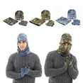 thumbnail image 6 of ZPAQI Men Women Winter 3 Pieces Camouflage Print Knitted Beanie Hat Scarf for Touch Screen Gloves Set Thick Plush Lining Cap Neck Warmer Gaiter Mittens, 6 of 19