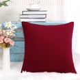thumbnail image 4 of PiccoCasa 18"x18" Spandex Sofa Cushion Cover Decorative Throw Pillowcase, Red, 4 of 8