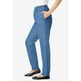 thumbnail image 4 of Woman Within Plus Size 7-Day Straight-Leg Elastic-Waist Denim Jean (Petite & Tall Available), 4 of 6