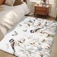thumbnail image 4 of Butterfly Flower Area Rug 4x6 FT, Non Slip Kids Room Carpet, Cotton Rustic Watercolor Leaf Floral Washable Soft Floor Carpet Non-Shedding Throw Rug for Dorm Kitchen Study Room Home Office Bedside, 4 of 9