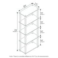 thumbnail image 2 of Furinno Turn-S-Tube 23.6"W x 11.6"D x 57.4"H 5-Shelf Freestanding Shelves, Amber Pine and Black, 2 of 5