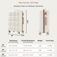 thumbnail image 6 of 20" ABS Hard Shell Luggage 3 Piece Set with USB Port and Cup Holder (White), 6 of 6