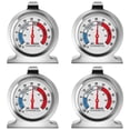thumbnail image 1 of REJODA-4 Pack Refrigerator Thermometer, Freezer Thermometer, Large Dial Freezer Thermometer, Stainless Steel Fridge Thermometer with Red Indicator, for Home, Kitchen, 1 of 4