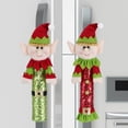thumbnail image 4 of 2024 Fundas navideñas para manijas de refrigerador, horno microondas, cubierta de manija de puerta de lavavajillas de Papá Noel, decoración de fiesta de Navidad y Año Nuevo, 4 of 5