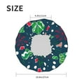thumbnail image 6 of Kdxio Christmas Print Shower Cap for Women,Elastic and Reusable,Double Waterproof Layers Bathing Hat, 6 of 9