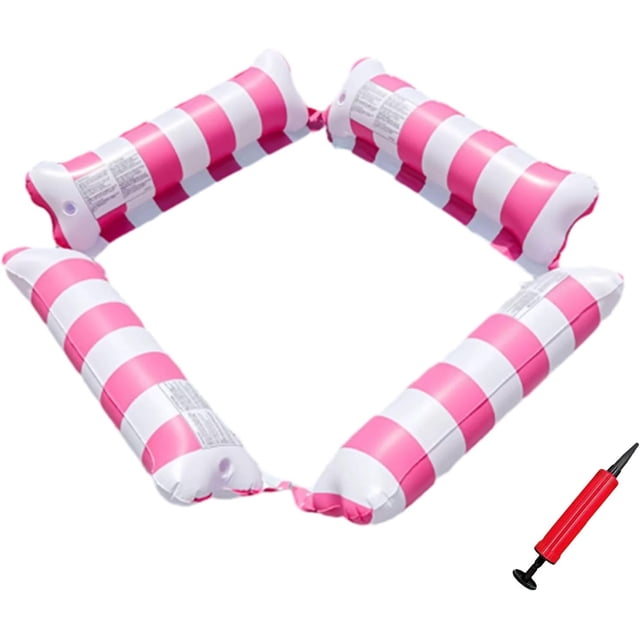 Inflatable Hammock Pool Floating Chair for Adult, Adult Floating Lounge Chair, 4-in-1 Inflatable Pool Floats Water Hammock, Portable Foldable Water Chair for Beach Vacation