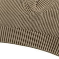 thumbnail image 5 of IVEYRTF Childrens Knit Sweater Solid Color V Neck Tank Top for Boys and Girls Winter Wear Soft Breathable Fabric Daily Casual Outfit School Holiday Party(Khaki#2,18 Months), 5 of 5