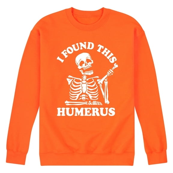 Instant Message - I Found This Humerus - Men's Crew Neck Fleece Pullover