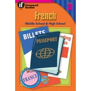 Angle View: Homework Booklets: French, Grades 6 - 12 : Middle School & High School, Level 3 (Paperback)