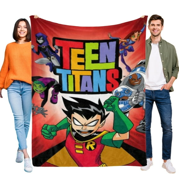 Teen Titans Blanket for Boys Girls Lightweight Kids Throw Blanket Cute Soft Blankets Flannel Plush Blankets Gifts 30x40in