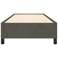 thumbnail image 6 of vidaXL Twin Bed Frame, Velvet Upholstered Platform Bed Frame, Dark Gray, No Mattress, 6 of 9
