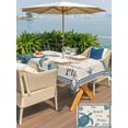 thumbnail image 5 of Outdoor Tablecloth with Umbrella Hole for Patio/Picnic/Party/Camping, Ocean Sea Turtle Waterproof Table Cloth Rectangle Table Cover Washable, Summer Coastal Shells Starfish Wooden Beige (52"x 70"), 5 of 9