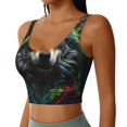 thumbnail image 2 of Balery Realistic Style Colorful Wolf Sujetadores deportivos con espalda cruzada para mujer, acolchados, sin costuras, de alto impacto, ideales para yoga, gimnasio, entrenamiento y fitness.-, 2 of 8