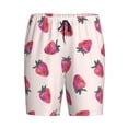 thumbnail image 6 of Daiia Hand Drawn Strawberry Mens Woven Stretch Pajama Short,Short Pajama Pants-4X-Large, 6 of 7