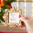 thumbnail image 3 of Kate Aspen Gold Baroque Royale Place Card & Photo Frame Set - 6 Count Decorative Wedding Registry Holders, 3 of 6