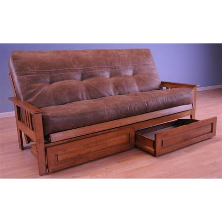 Monterey Futon in Barbados Finish with Palance Silt Mattress