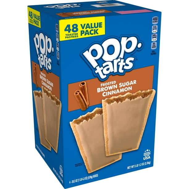 PopTarts Frosted Brown Sugar Cinnamon, 48 Toaster Pastries Walmart