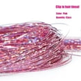 thumbnail image 2 of 12Pcs Hair Tinsel Clip in 19.6Inch Glitter Tinsel Hair Extensions Clip in Hair Tinsel Kit Heat Resistant Shiny Sparkle Fairy Hair Accessories for Women Girls Kids (Green), 2 of 10