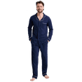 thumbnail image 2 of GIVEITPRO - Ensemble de Pyjama pour Homme en Tricot Jersey 100 % Coton, Long à Boutons, 2 of 5