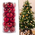 thumbnail image 3 of 24 Uds. de adornos de bolas de Navidad, adornos navideños, gotas colgantes ligeras decorativas para recuerdo de fiesta, Hotel de Acción de Gracias Rojo BLESIY Bola colgante, 3 of 7