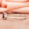 thumbnail image 3 of Ruby and Diamond Ring | Pear Cut Vintage Ruby Ring | 14K White Gold Plated Silver Ring | July Birthstone Ring | Unique Ruby Stackable Ring |, 3 of 4