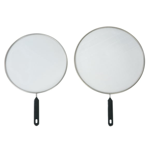 Mainstays 2-Piece Fine Aluminum Mesh Splatter Screen 11" and 13" Silver