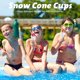 thumbnail image 3 of 1000 vasos de cono de nieve, vasos de papel desechables de 6 oz, vasos de papel para helado prerevestidos a prueba de fugas para aguanieve, hielo raspado, agua, vasos dispensadores para oficina, fiest, 3 of 7