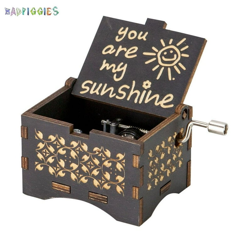 BadPiggies Mini Wooden Music Box, You Are My Sunshine Engraved