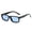 Bk Blue, variant on Retro Square Sunglasses Acetate Pin Temple UV400 Protection Frosted Transparent Fashion Shades