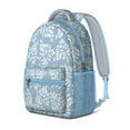 thumbnail image 2 of Floral and Hummingbird Illustration School Backpack - Breathable Ergonomic Backpack, 2 of 6