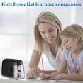 thumbnail image 4 of EEEkit Electric Pencil Sharpener, Auto-Stop Feature and Best Heavy Duty Helical Blade Sharpeners for Office School Classroom Kids Artists, 4 AA Batteries(Not including) (Black), 4 of 7