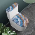 thumbnail image 3 of HELLHERO Marble Pattern Fits All Toilet Shapes Toilet Seat Cover with Elastic Bottom, 3 of 8