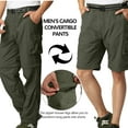 thumbnail image 3 of FEN AI Mens Hiking Pants Convertible Quick Dry Lightweight Zip Off Outdoor Fishing Travel Safari Cargo Pants Casual Trousers, 3 of 10