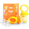 NatureBond Baby Food Feeder/Fruit Feeder Pacifier (2 Pack) - Infant Teething Toy Teether Pacifier Feeder Silicone | Includes Additional Silicone Sacs